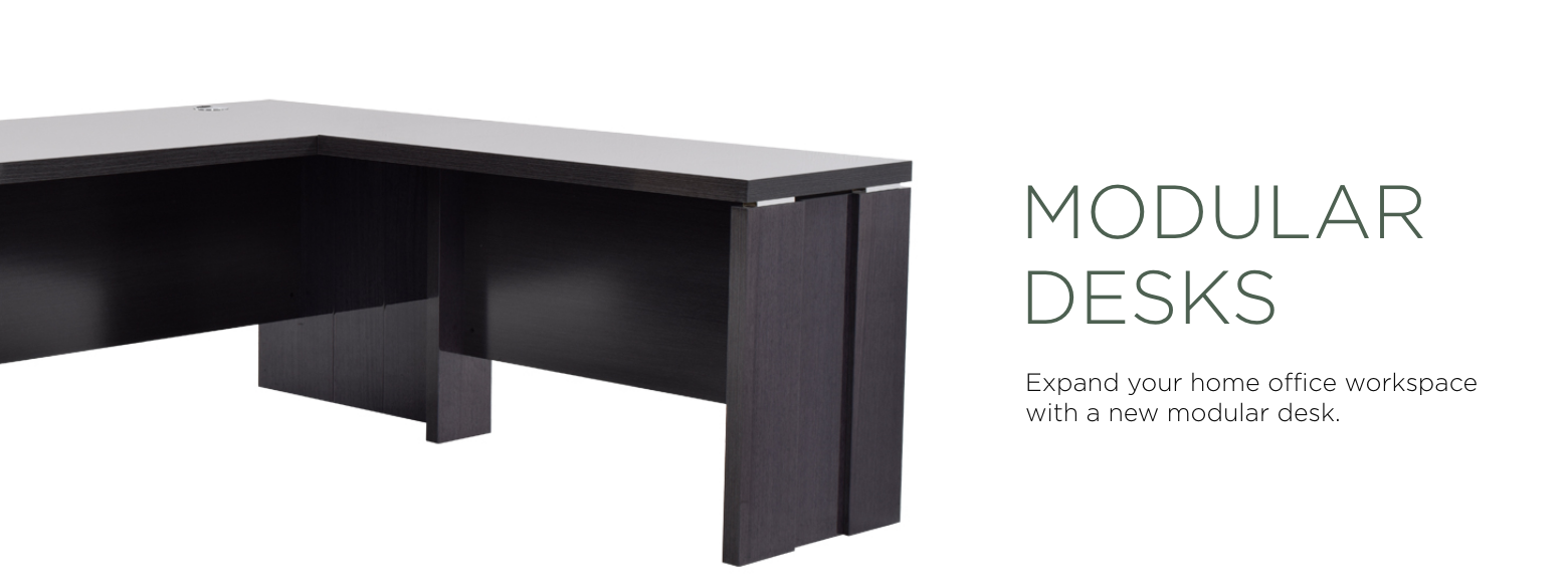 Modular Desks. Expand your home office workspace with a new modular desk.
